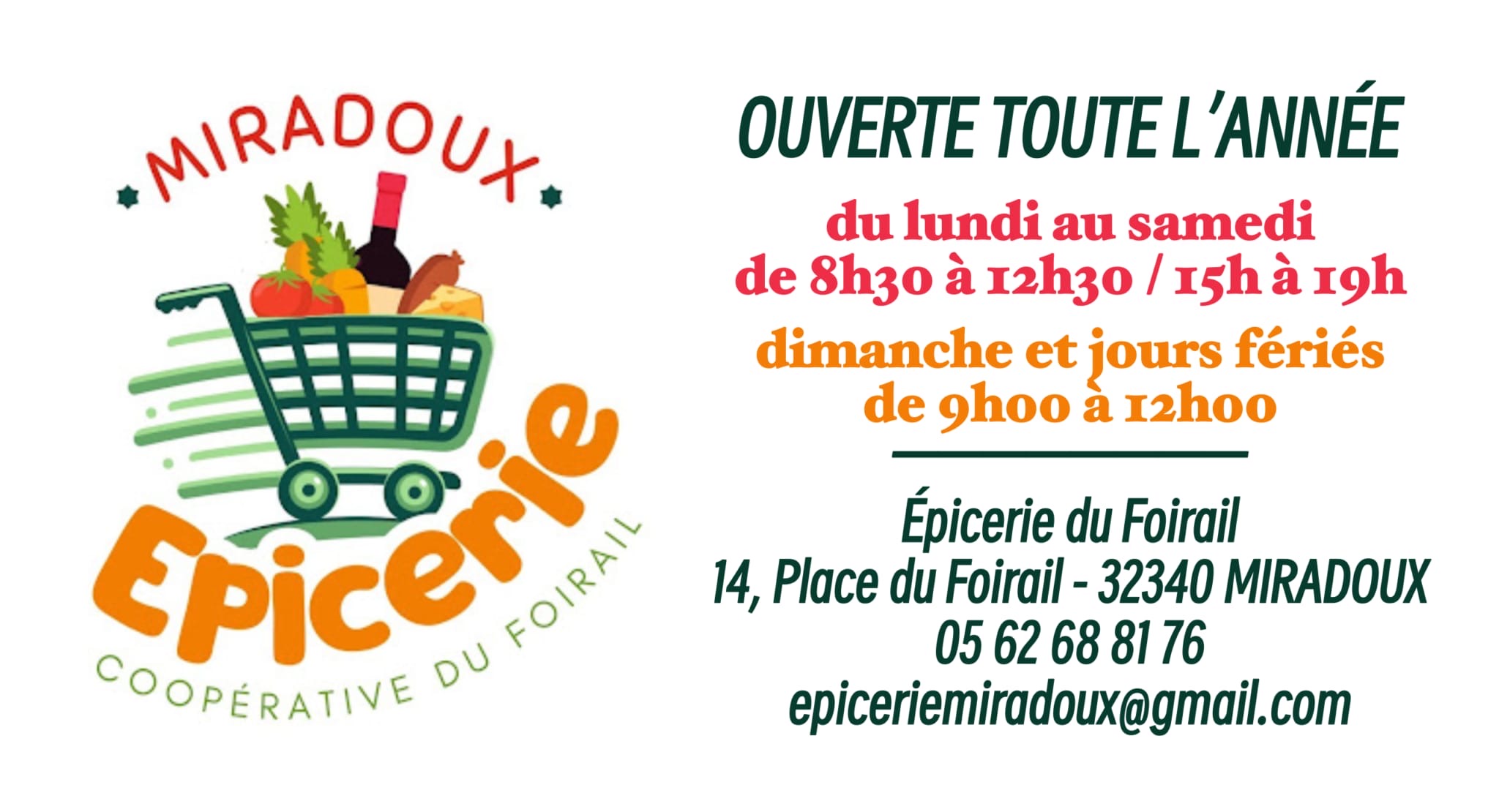 Acceuil encart pub épicerie